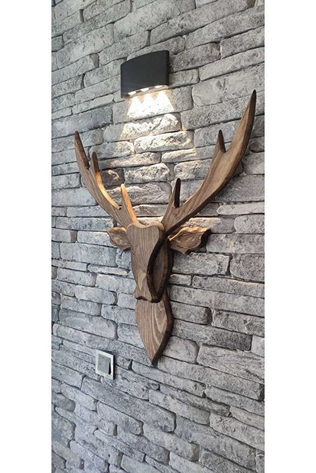 Ahşap Geyik Kafası